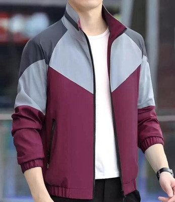 EYEANDTRY Colorblock Men Wind Cheater
