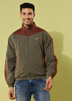 Dollar Lightweight Open Front Colorblock Men Wind Cheater