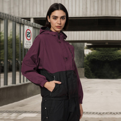 CHKOKKO Colorblock Women Wind Cheater