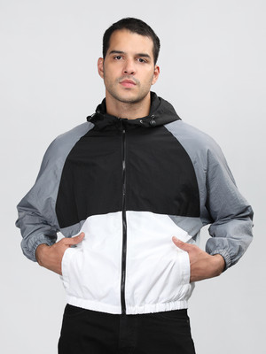 CHKOKKO MENWC11 Self Design Men Wind Cheater