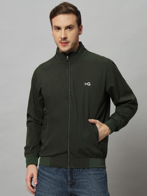 KGARMENTS Olive Colour Windcheater Solid Men Wind Cheater