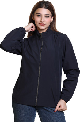 FASHIONLINE BY AZF Trendy zipper windcheater jacket Solid Women Wind Cheater