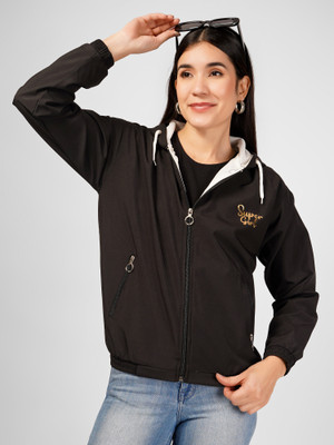 DREAMDIVA Premium Waterproof Solid Women Wind Cheater