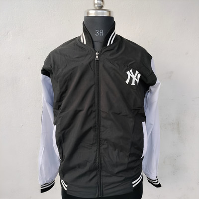 ROX Men's Striped Sport Jacket, Black and White, Full Zip, Wind Cheater For Men Striped Men Wind Cheater