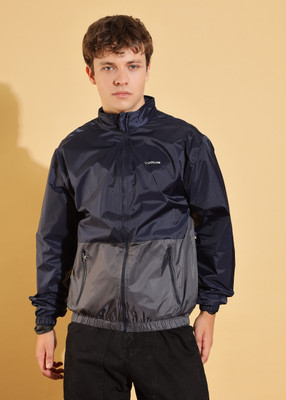 Dollar Lightweight Open Front Colorblock Men Wind Cheater