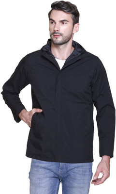 SANHOK Waterproof Polyester Windcheater Hooded Sports Running Travel Sunscreen Jacket Solid Men Wind Cheater