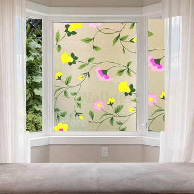 WALLNEST Vinyl Nature Yellow Wallpaper(L x W: 30.48 cm x 609.6 cm)