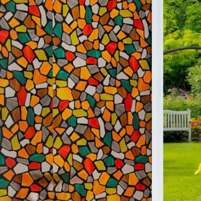 WALLNEST Vinyl Abstract Multicolor Wallpaper(L x W: 30.48 cm x 203.2 cm)