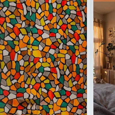 BOLOKA Vinyl Abstract Multicolor Wallpaper(L x W: 30.48 cm x 452.12 cm)