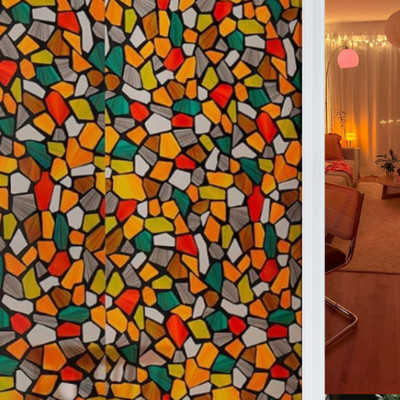 Luchipo Vinyl Abstract Multicolor Wallpaper(L x W: 30.48 cm x 609.6 cm)