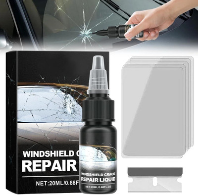 FixwillGo New Car Windshield Glass Crack Repair Kit – DIY Chip Fix Resin Tool -1 PACK Windshield Repair Kit