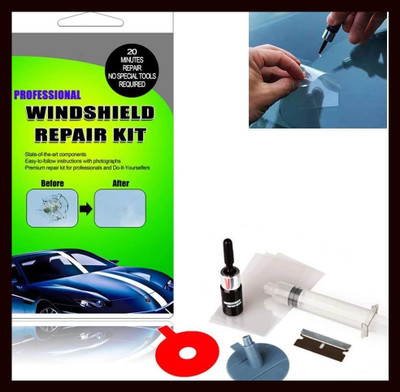 GoCLICK New_ Repair Kit Cracked Glass Repair Kit to Fix Auto Glass Crack Windshield Repair Kit