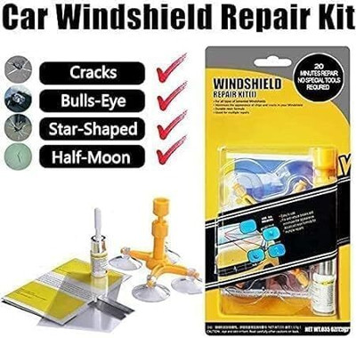 Chromoto Windshield Crack Repair Kit for Cobwebs, Star-Shaped Windshield Repair Kit