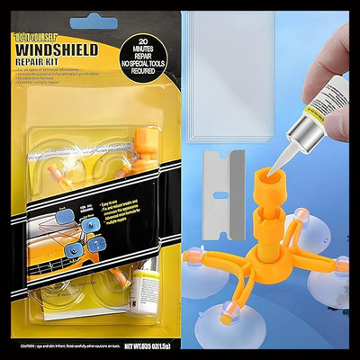 ElitePro elite_Fancy products Windshield Repair Kit – DIY Glass Crack & Chip Fix Tool Windshield Repair Kit