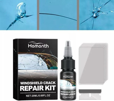 Glassfix Windshield Glass Cracks, Car WindowGlass Repair Tool Set for Quick and Easy Auto Windshield Repair Kit