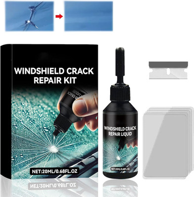 FixveGo Car Glass Chip Repair Tool Universal Windshield Crack Repair Kit - PACK 1 Windshield Repair Kit