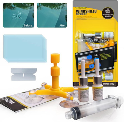 Chromoto Car Window Glass Liquid Repair Set Windshield Repair Kit