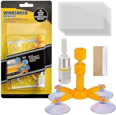 Aksh Glass Crack Repair Kit | Car Windshield Chip & Bulls-Eye Fix DIY Tool Windshield Repair Kit