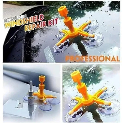 VT ENTERPRISE Glass Crack Repair Set | Windshield Repair Kit for Chips, Cracks & Star Damage Windshield Repair Kit