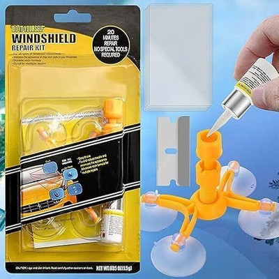 Windscreenkit Car Windscreen Repair Kit, Car Windshield Crack Scratch Resin Windshield Repair Kit