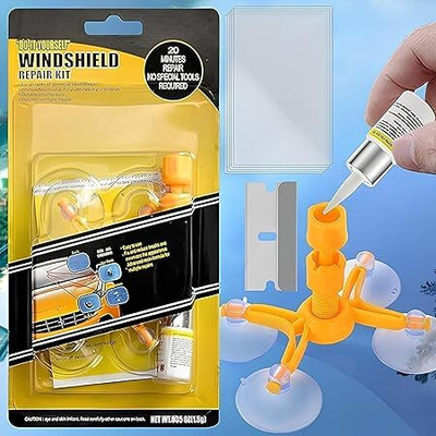 ADP TRADERS VeloKit Windscreen Glass Crack Repairing Kit, Windshield Scratch Repair Windshield Repair Kit