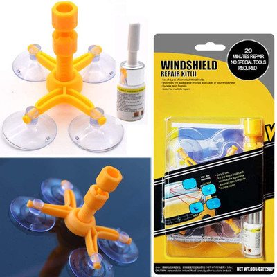 Chromoto Window Glass Crack Repair Tool Fluid Liquid for Cobwebs Windshield Repair Kit