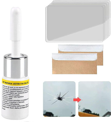 FixproGo Easy DIY Glass Crack Solution for Cars Windshield Chip Repair Kit - Pack1 Windshield Repair Kit