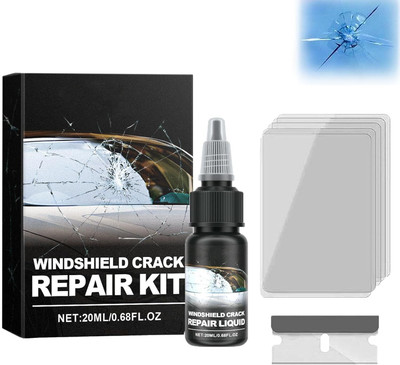 ClickCrack Windshield Crack Fix Kit – Car Glass Chip Repair & Scratch Remover (PACK 1) Windshield Repair Kit
