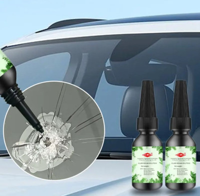GLOWWIND Fluid For Automotive Windscreen Repair Resin for Windscreen Repair (Pack 2) Windshield Repair Kit
