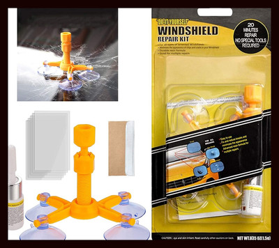 GlimpseX glim_Wind Shield Repair Kit Instant Repair Windshield Repair Kit
