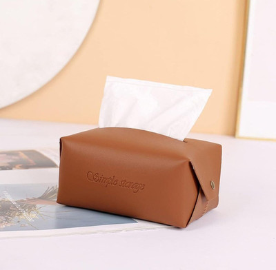 JITAHARAY 1 Compartments Leather Tissue Box Holder(Multicolor)