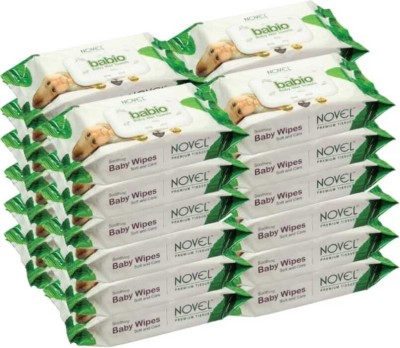 NOVEL Baby Wet Wipes 80 Sheets pack of 24/with LID(1920 Wipes)