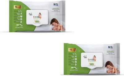 Firsthug Super Soft Cleansing Wet Baby Wipes With Lid Pack|Aloe Vera Extract |Combo Pack(144 Wipes)