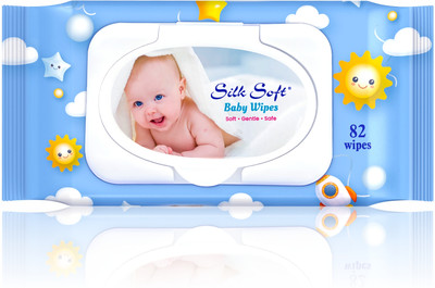 Silk Soft Baby wet wipes 82 pulls with lid PACK OF 12(984 Wipes)