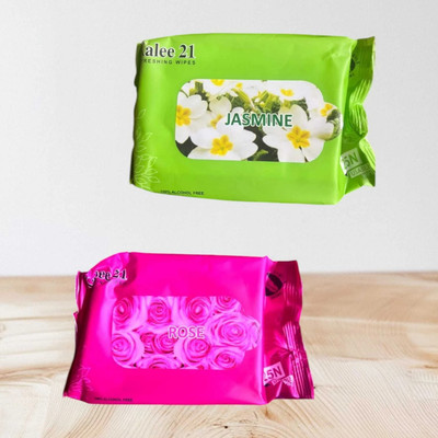asija makeovers Best quality Facial Wet Wipes | Cleansing & Refreshing | For a Natural Glow |(2 Wipes)