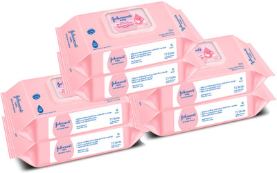 JOHNSON'S Wet Wipes | No Alcohol & Soap | 3x Moisturizing Lotion | Prevents Rash & Redness(432 Wipes)