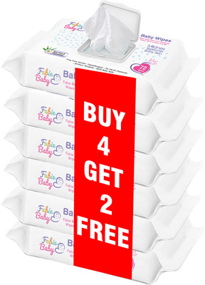 Fabie Baby SkinSoft Baby Wipes 432 Wipes (Pack of 6)(6 Wipes)