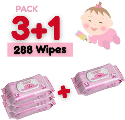 Liora MINI ME Super Soft Baby Wipes with Aloe Vera Extract, Lid pack(288 Wipes)