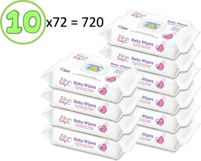Fabie Baby SkinSoft Baby Wipes 720 Wipes (Pack of 10)(10 Wipes)