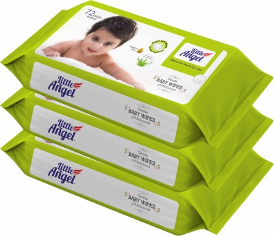 Little Angel Super Soft Baby Wipes (3 Packs of 72 Pcs)(216 Wipes)