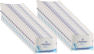 QUICK BATH Bed Bath Wet Wipes for Adults and Patients, Pack of 48(10 Wipes/Pack)(480 Wipes)
