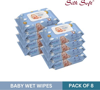 Silk Soft Baby Wet Wipes 82 Pulls Pack of 8(656 Wipes)