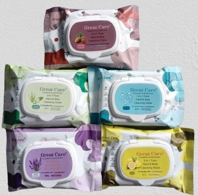 MANOHARNI 5 FLAVOURED WIPES PER PACKET 25 WIPES TOTAL 125 WIPES(125 Wipes)