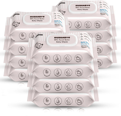 Hushabye Soft Baby Wipes with Aloe Vera,Rash-Free(72 Wipes Each Pack,Pack of 12)(864 Wipes)