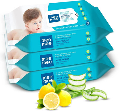 MeeMee Baby Wet Wipes Pack of 3(216 Wipes)
