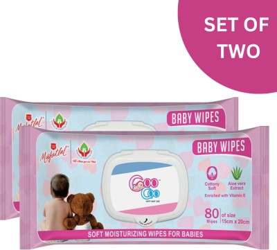 Coo Coo Baby wipes Premium Diaper - Peace (160)(2 Wipes)