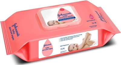 JOHNSON'S Baby Skincare Wipes with Lid (72 Wet Wipes)