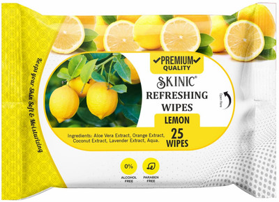 sindhwani makeovers Natural Oil Control Face Wipes - lemon(25 Tissues)
