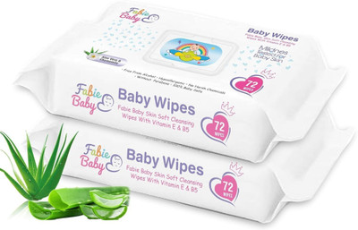 Fabie Baby SkinSoft Baby Wipes 144 Wipes (Pack of 2)(2 Wipes)