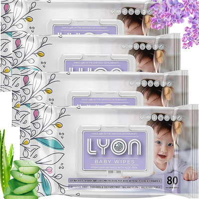 lyon Baby Wipes with lid(4 Wipes)